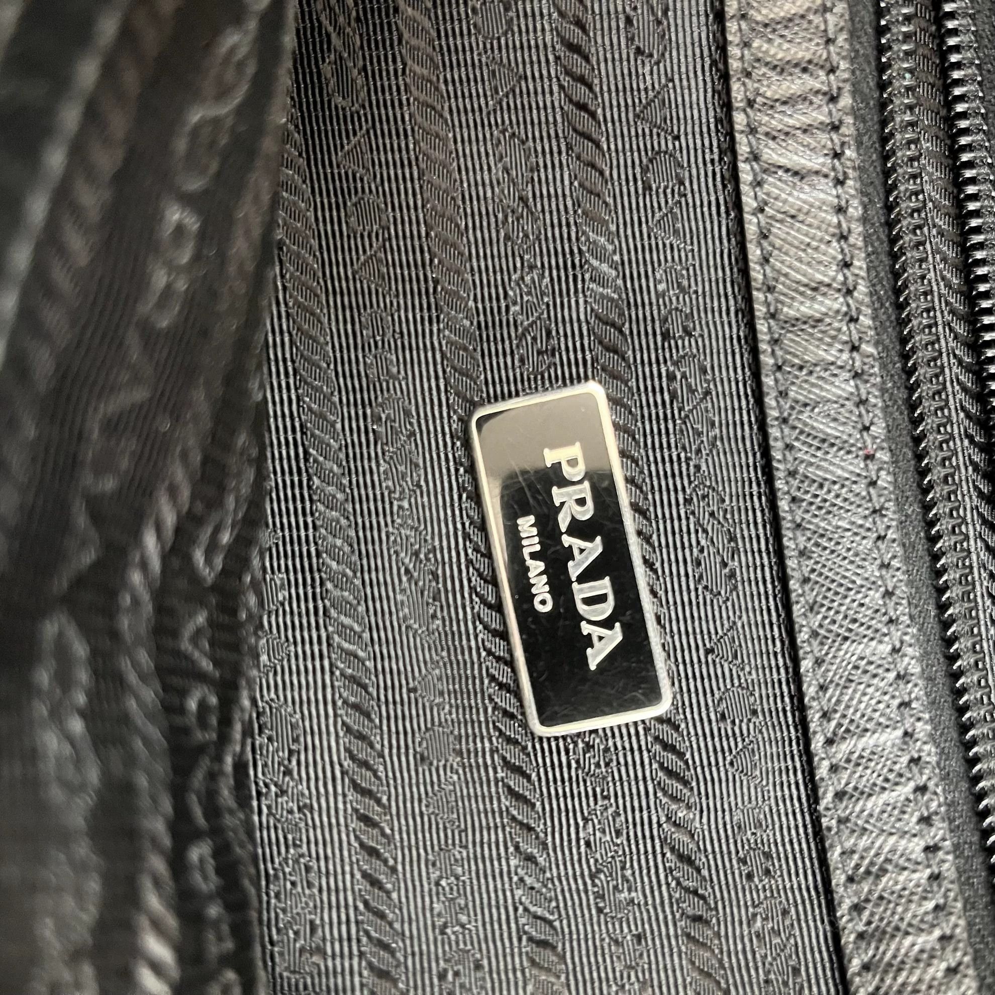 Prada Prada Black Nylon Briefcase 3613 37x7x29 Size ONE SIZE - 8 Thumbnail
