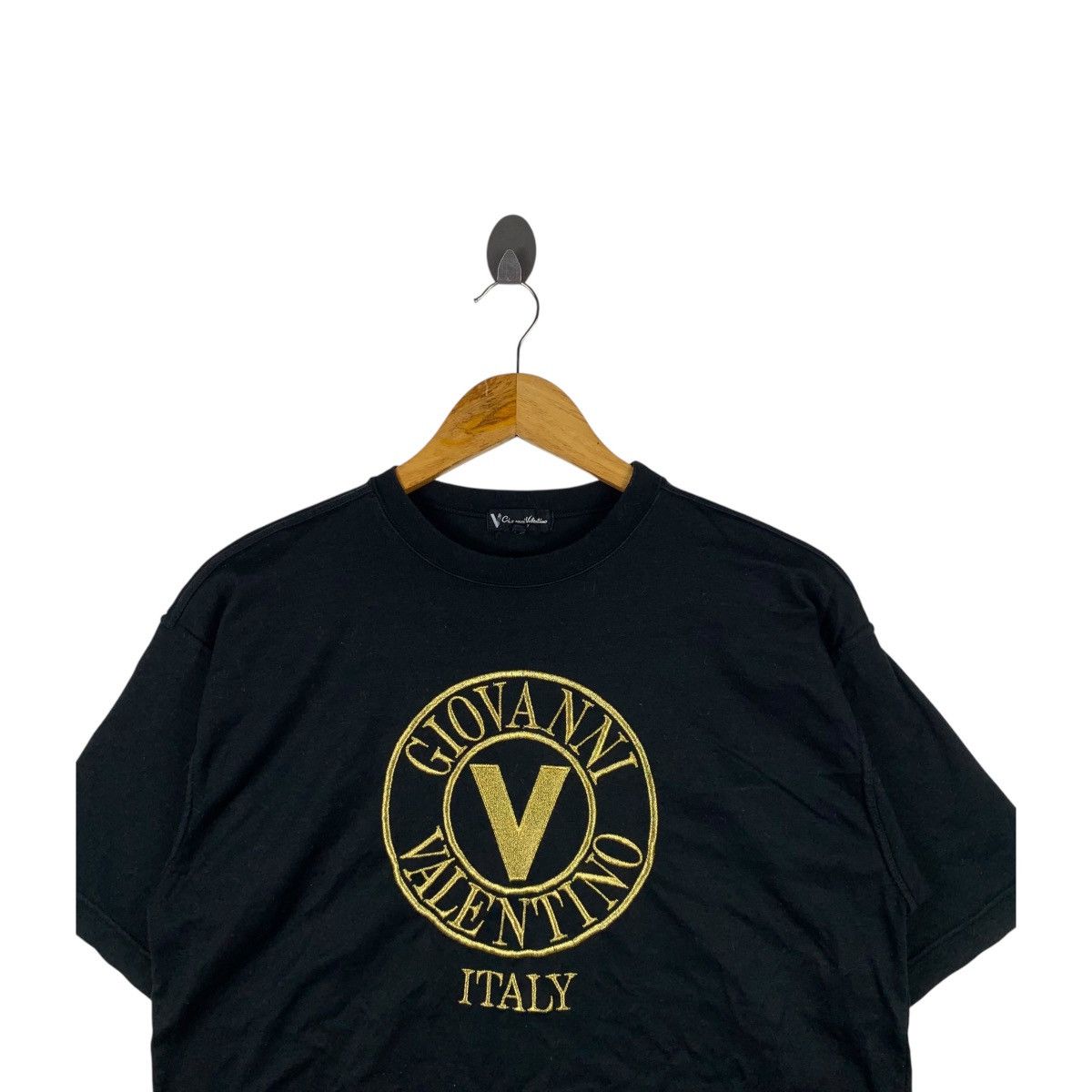Giovanni Valentino GIOVANNI VALENTINO Italy Fashion Designer Big Logo T-Shirt Size US M / EU 48-50 / 2 - 2 Thumbnail