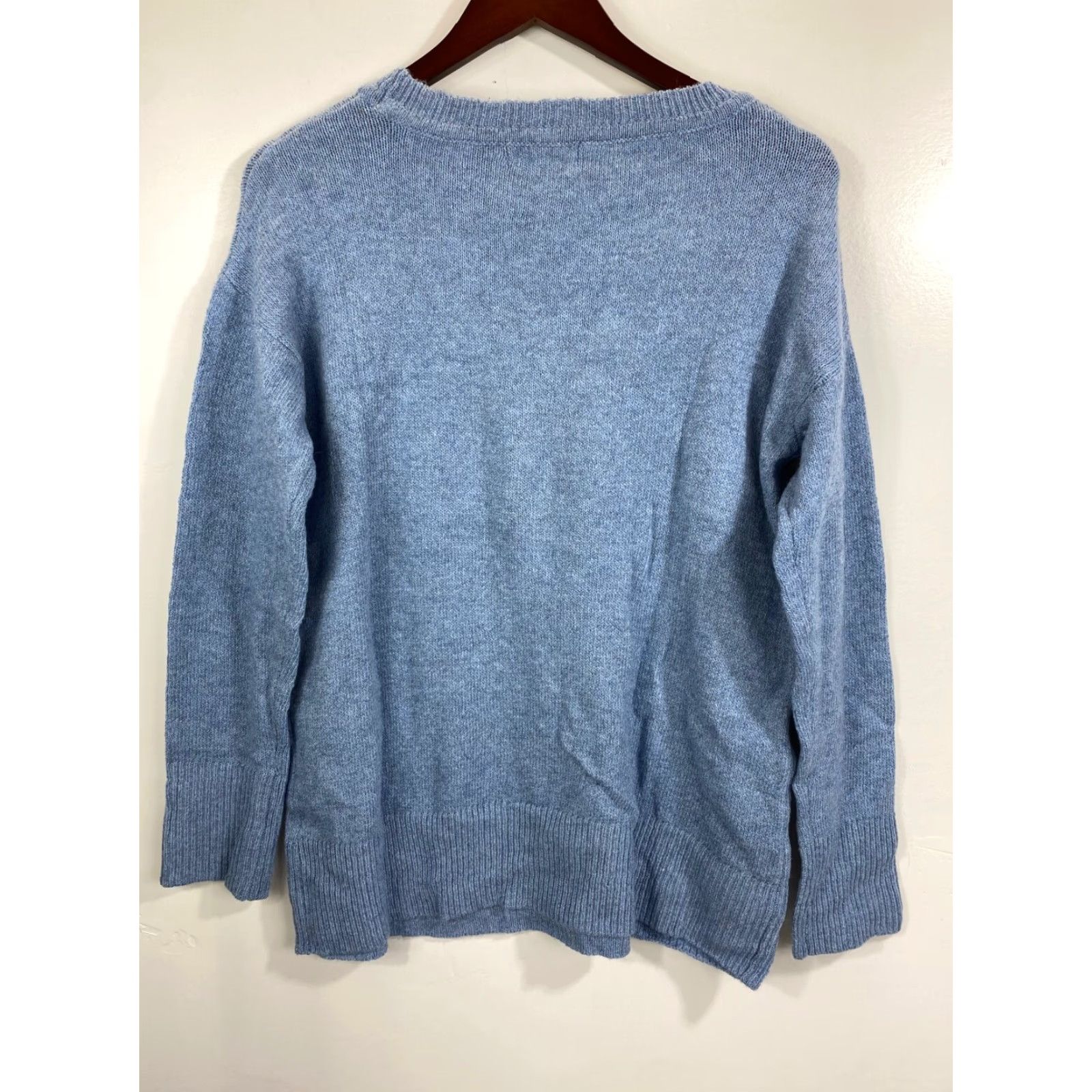 Ellen Tracy NWT Ellen Tracy Blue Round Neck Pullover Sweater Size M Womens Cable-Knit Polyester Blend Long Sleeve Size M / US 6-8 / IT 42-44 - 2 Thumbnail