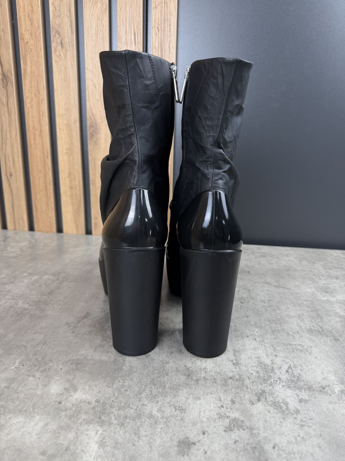 Peter Do at.kollektive x Peter Do Leather Platform Ankle Boots Black Size US 8 / EU 41 - 5 Thumbnail