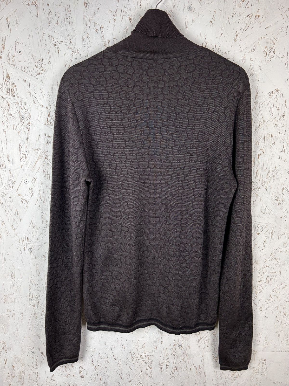 Gucci 90s Vintage Tom Ford Gucci Silk Wool GG Web Monogram Sweater Size M / US 6-8 / IT 42-44 - 5 Thumbnail