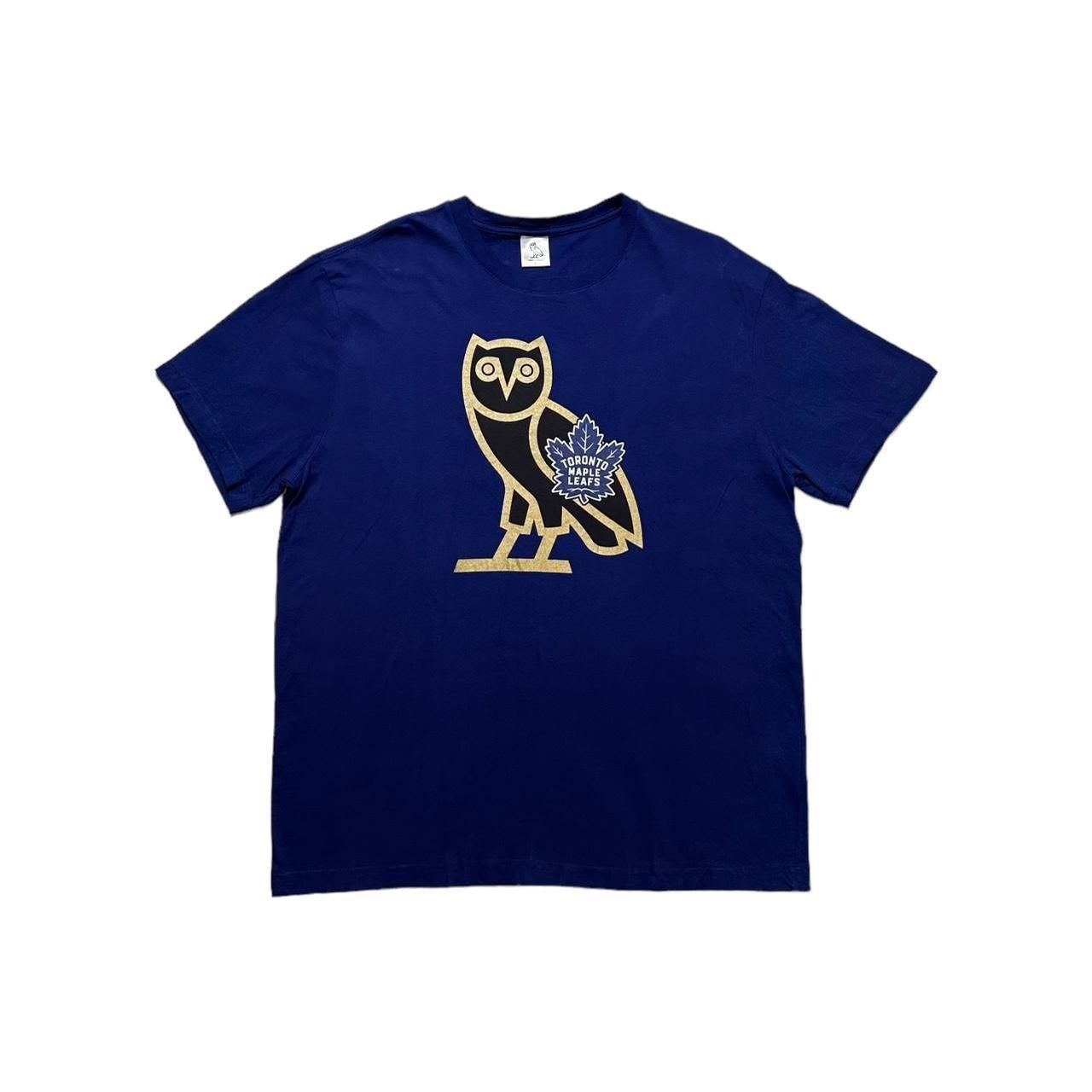 image of Drake x Nhl Ovo X Toronto Maple Leafs T-Shirt in Navy, Men's (Size XL)