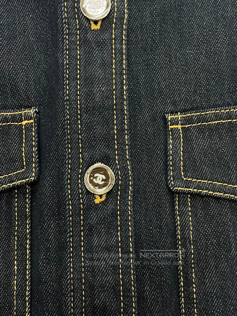 Chanel Chanel 25C four-pocket denim vest jacket Size XXS / US 00 / IT 34 - 2 Thumbnail
