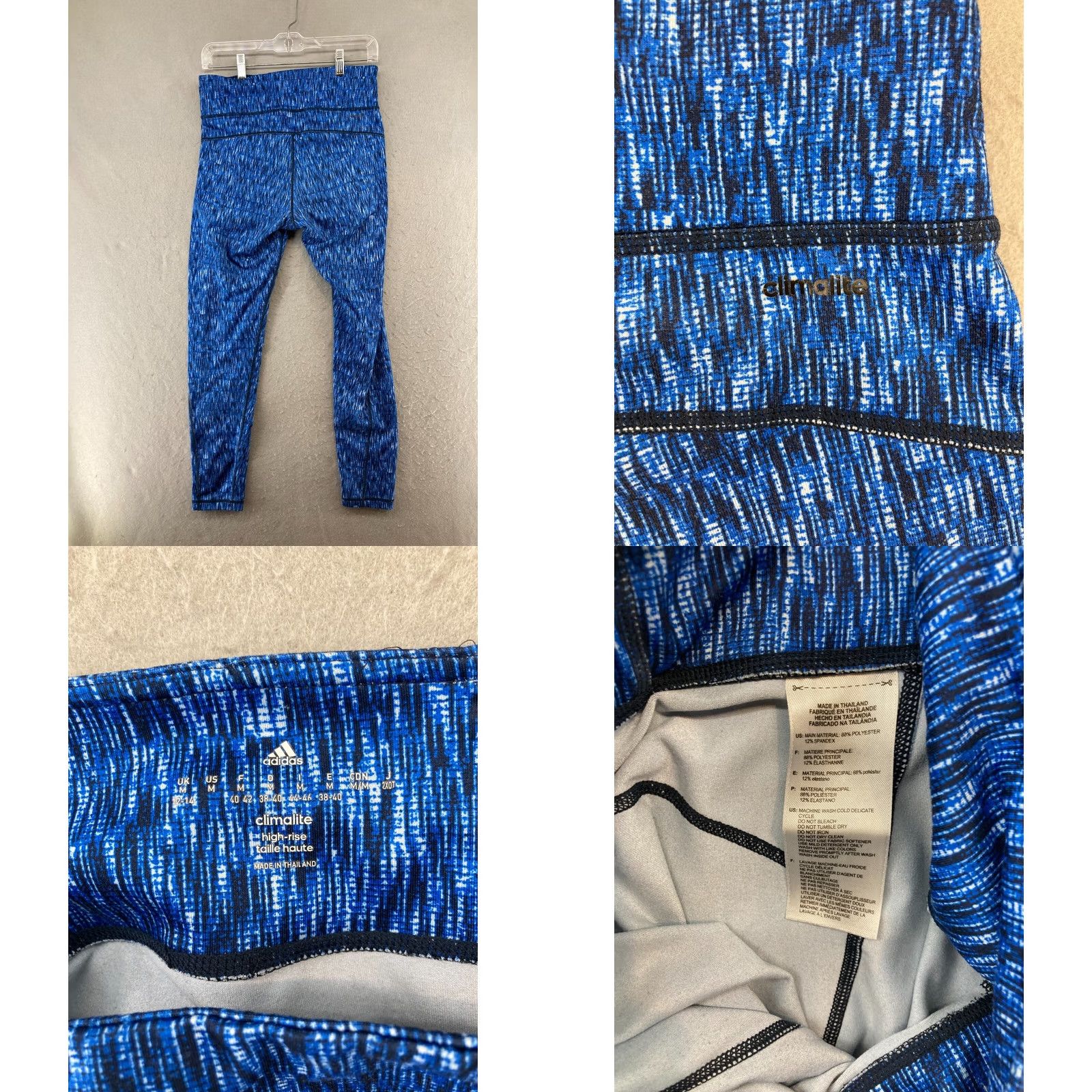 Adidas Adidas Womens Yoga Pants M Blue Climalite High Rise Athletic Size 32" / US 10 / IT 46 - 8 Thumbnail