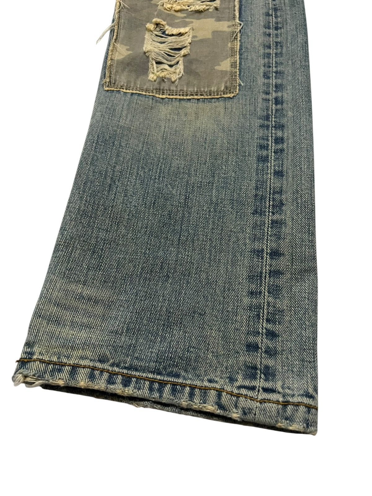 Japanese Brand Double Waist💥Rattle Trap Distressed Light Wash kapital style Size US 30 / EU 46 - 5 Thumbnail