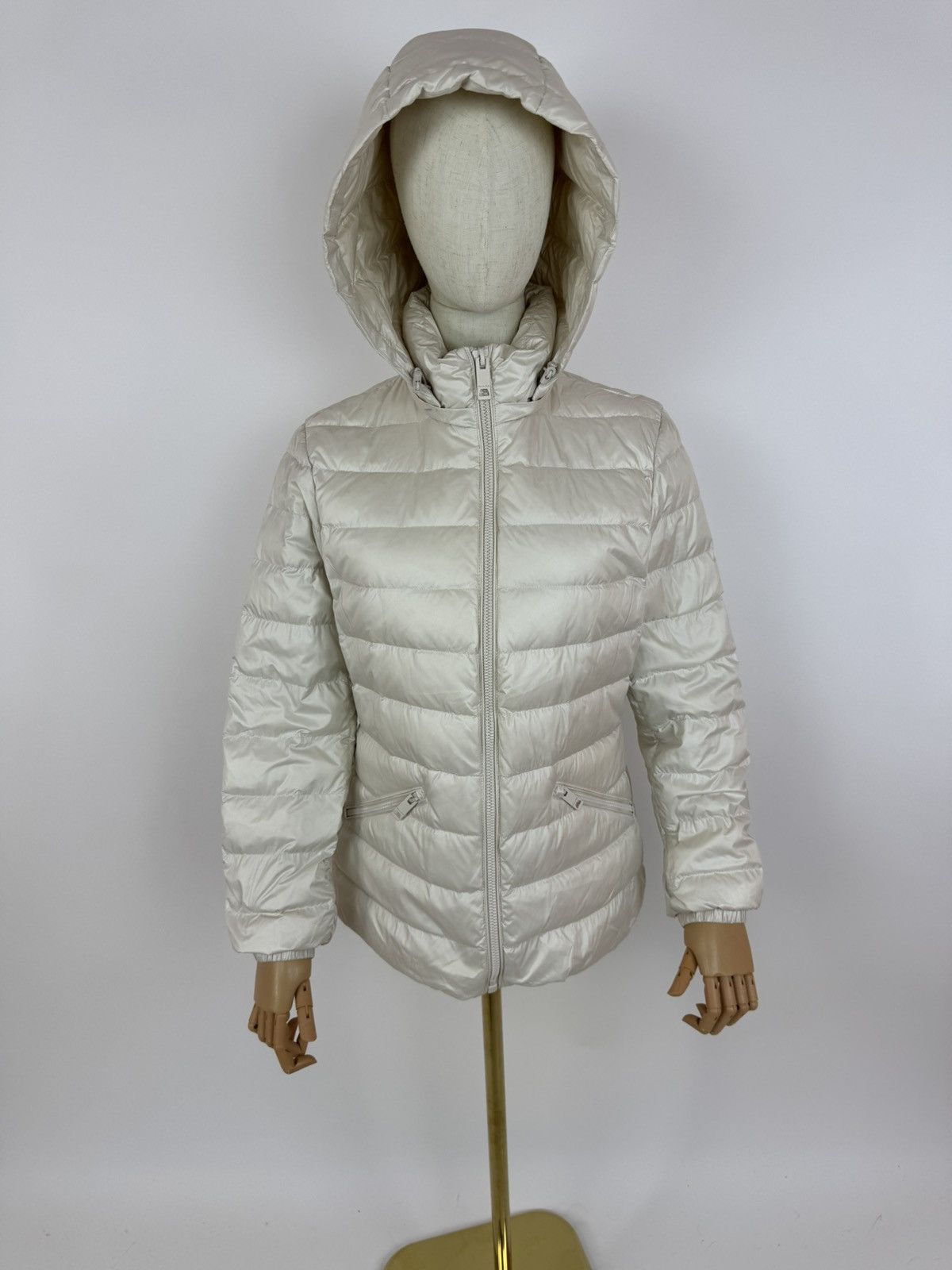 Massimo Dutti Massimo Dutti Puffer Jacket Micro Down White JKT Womens Size S / US 4 / IT 40 - 4 Thumbnail