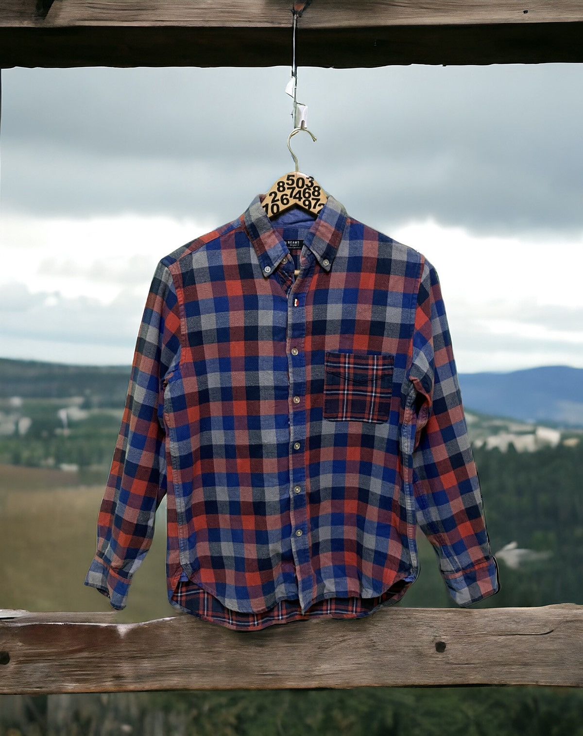 Designer × Japanese Brand × Vintage Beams Hearts Flannel Shirt Size US S / EU 44-46 / 1 - 1 Thumbnail