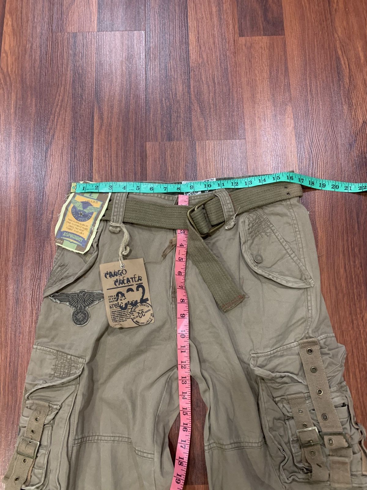 Japanese Brand Multipocket Cargo Creater Pants With Belt Size US 33 - 10 Thumbnail