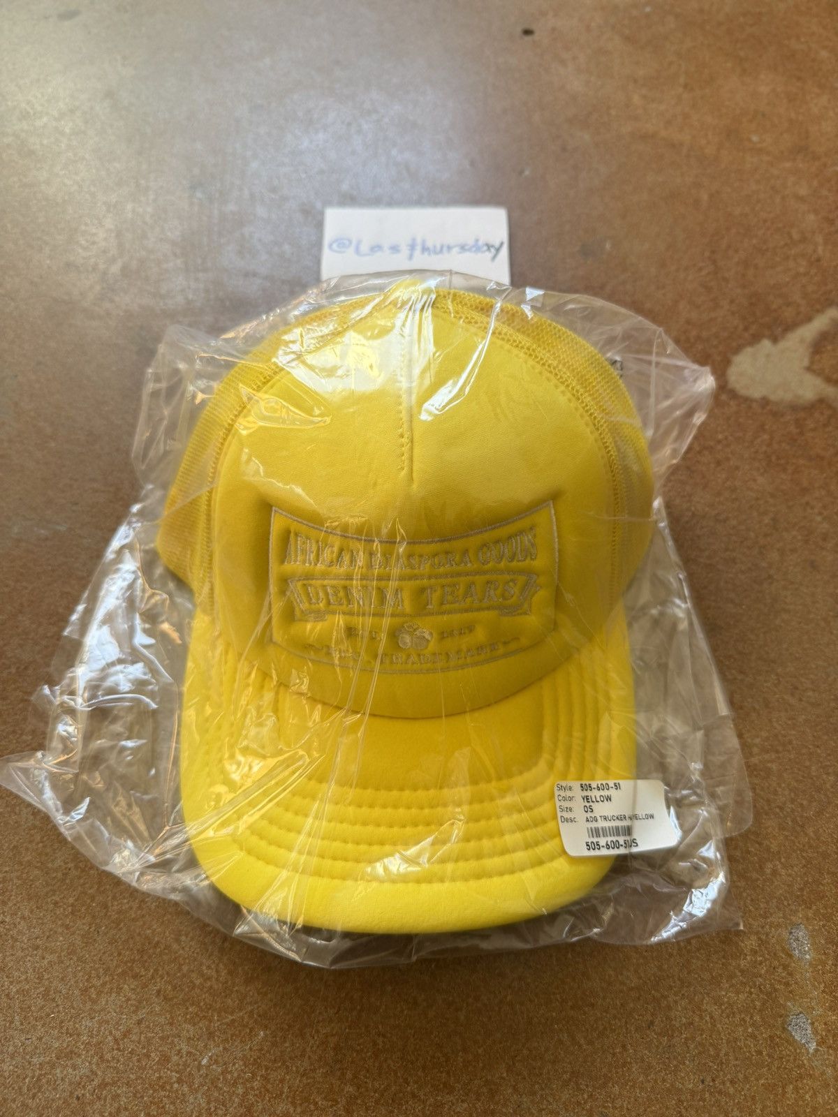 DENIM TEARS Denim Tears ADG Trucker Hat Yellow Size ONE SIZE - 7 Thumbnail