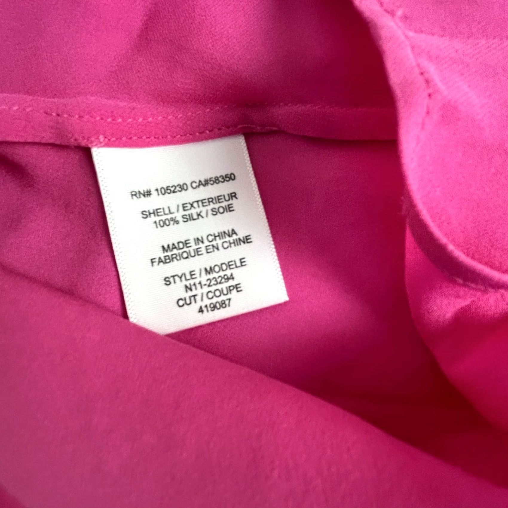 Joie JOIE Womens Pink Round Neck 100% Silk Short Sleeve Blouse Medium Casual Blouse Women Pink Round Neck Silk Top Blouse Size M / US 6-8 / IT 42-44 - 4 Thumbnail
