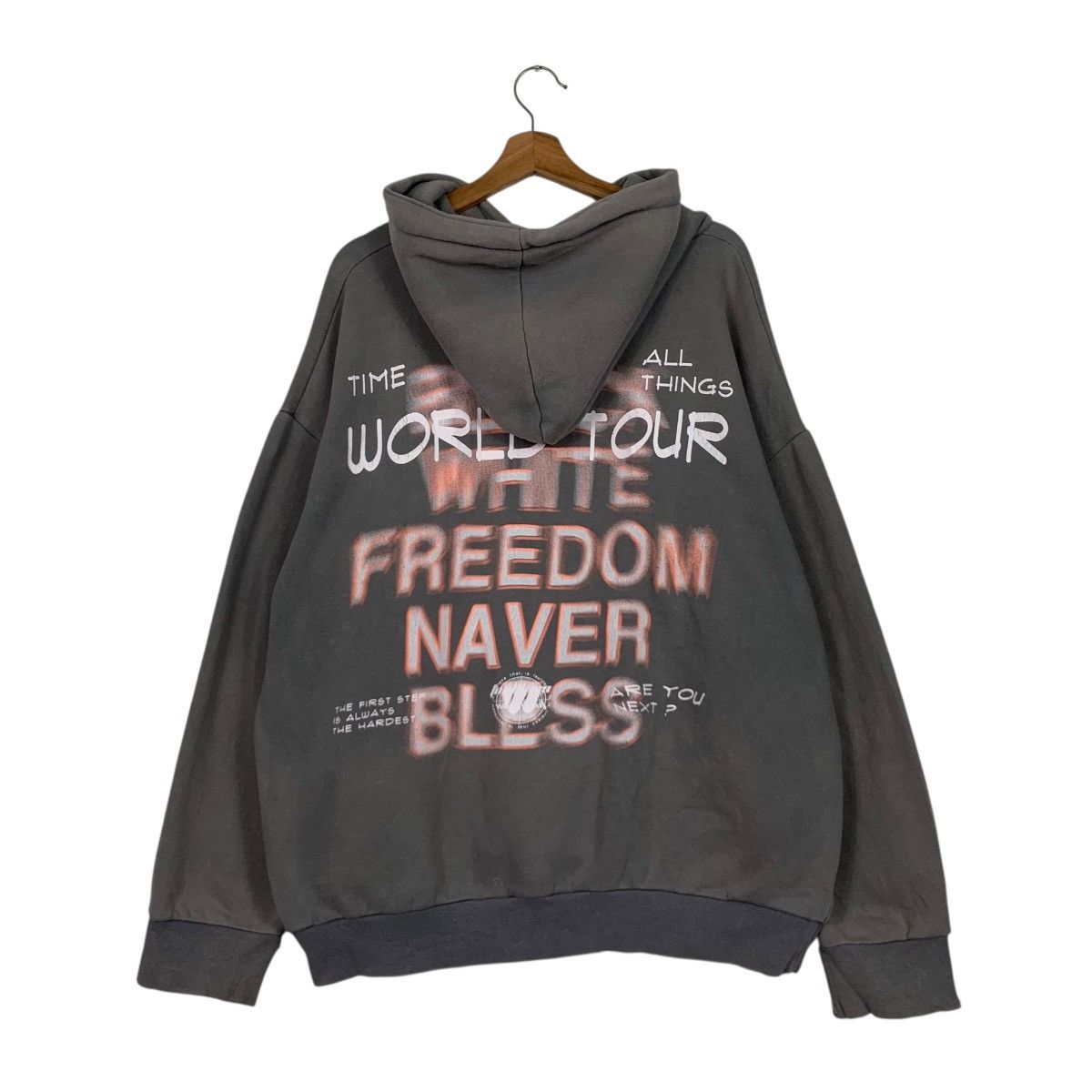 Vintage FREEDOM Sun Faded Pullover Hoodie Sweatshirt #3634-C166 Size US XL / EU 56 / 4 - 1 Thumbnail