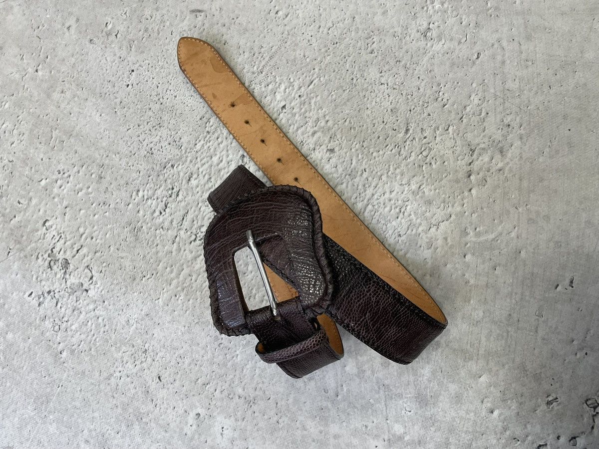 14th Addiction Rare 14th addiction ostrich leather reptiles house belt Size ONE SIZE - 9 Thumbnail