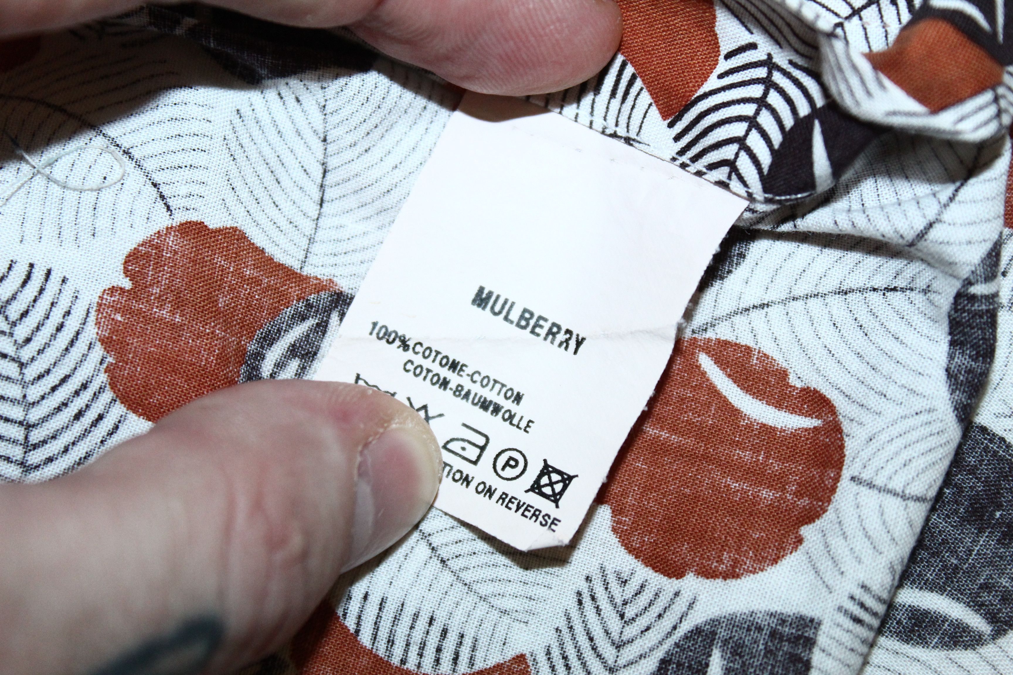 Mulberry Mulberry(x2 shirt) Poplin Cotton Abstract Print Casual Shirt Size US XL / EU 56 / 4 - 15 Thumbnail