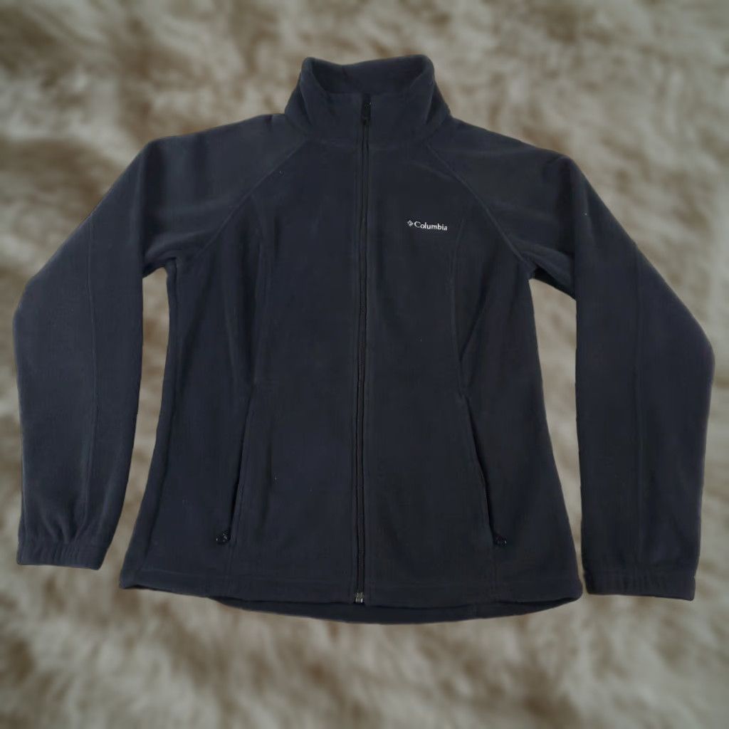 Vintage Columbia Jacket Womens Medium Black Fleece Full Zip Regular Fit Sports Size M / US 6-8 / IT 42-44 - 1 Thumbnail