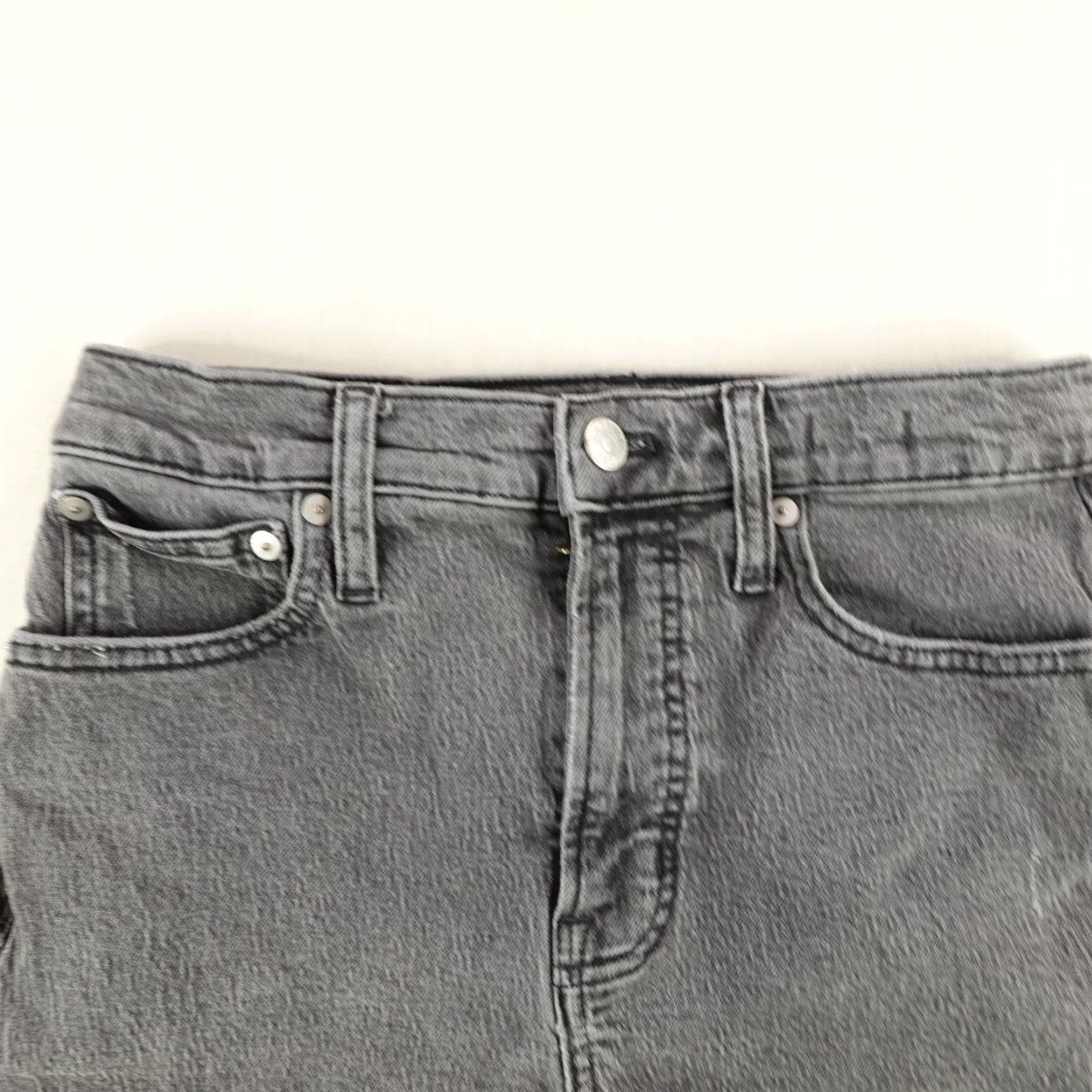 Madewell VINTAGE Madewell Shorts Womens 25 Gray Denim Jorts Cut-Off High Rise 3 in Inseam Casual Womens Size 26" / US 2 / IT 38 - 2 Thumbnail