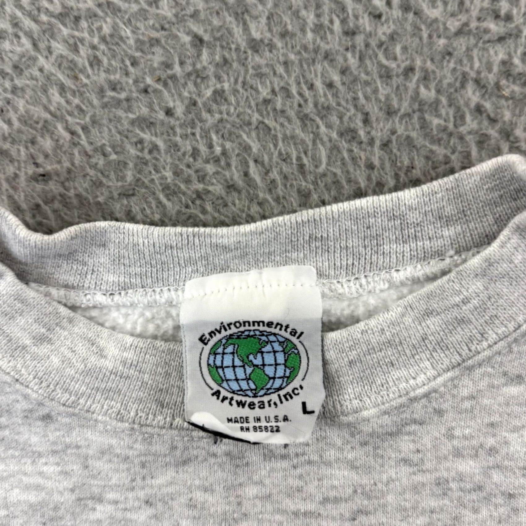 Vintage VINTAGE Enviromental Artwear Sweatshirt Mens Large Blue Dog Nature Pullover Graphic Print Crew Neck Long Sleeve 90s Size US M / EU 48-50 / 2 - 6 Thumbnail