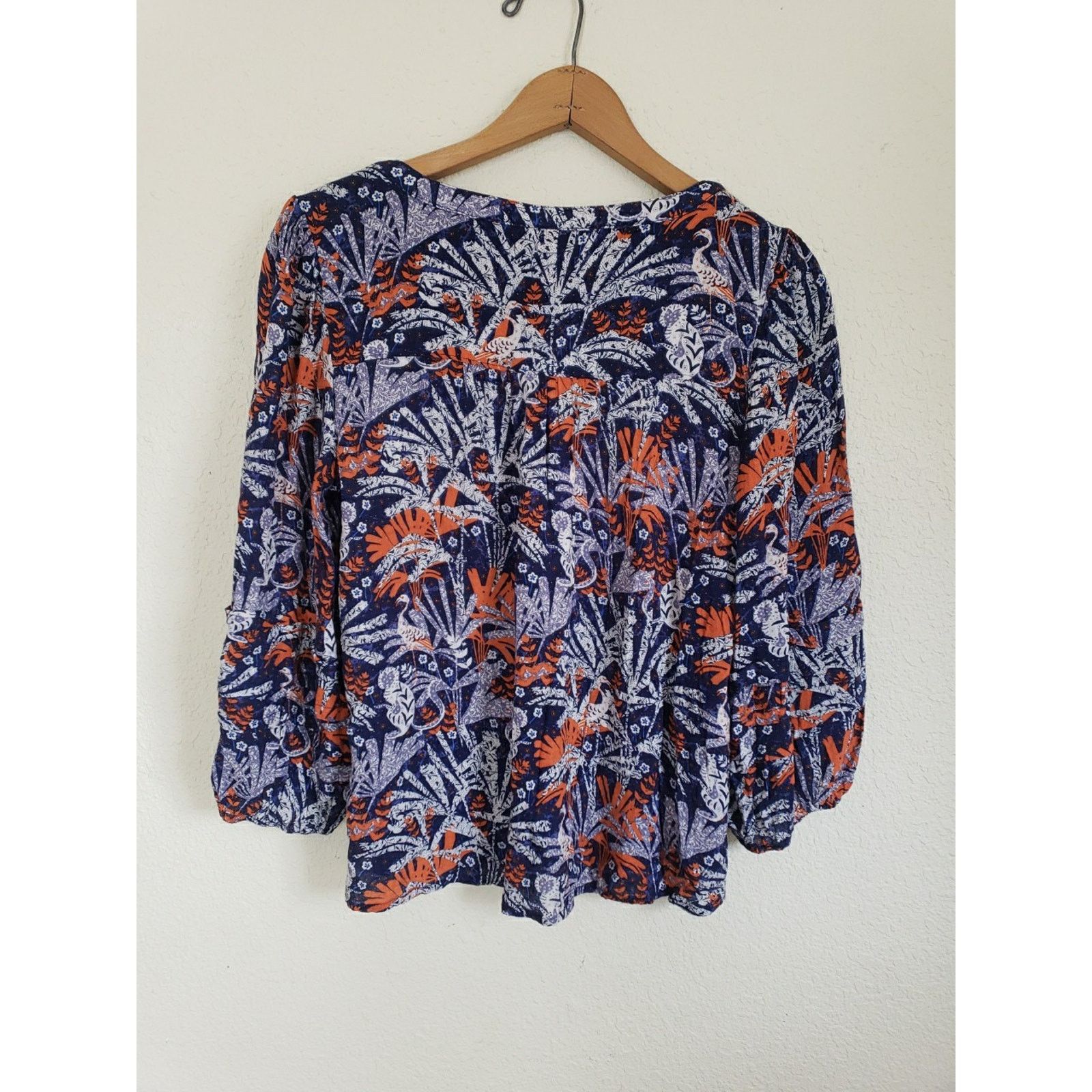 Anthropologie Maeve anthroplogie womens Size Medium floral v neck blouse Size M / US 6-8 / IT 42-44 - 9 Thumbnail