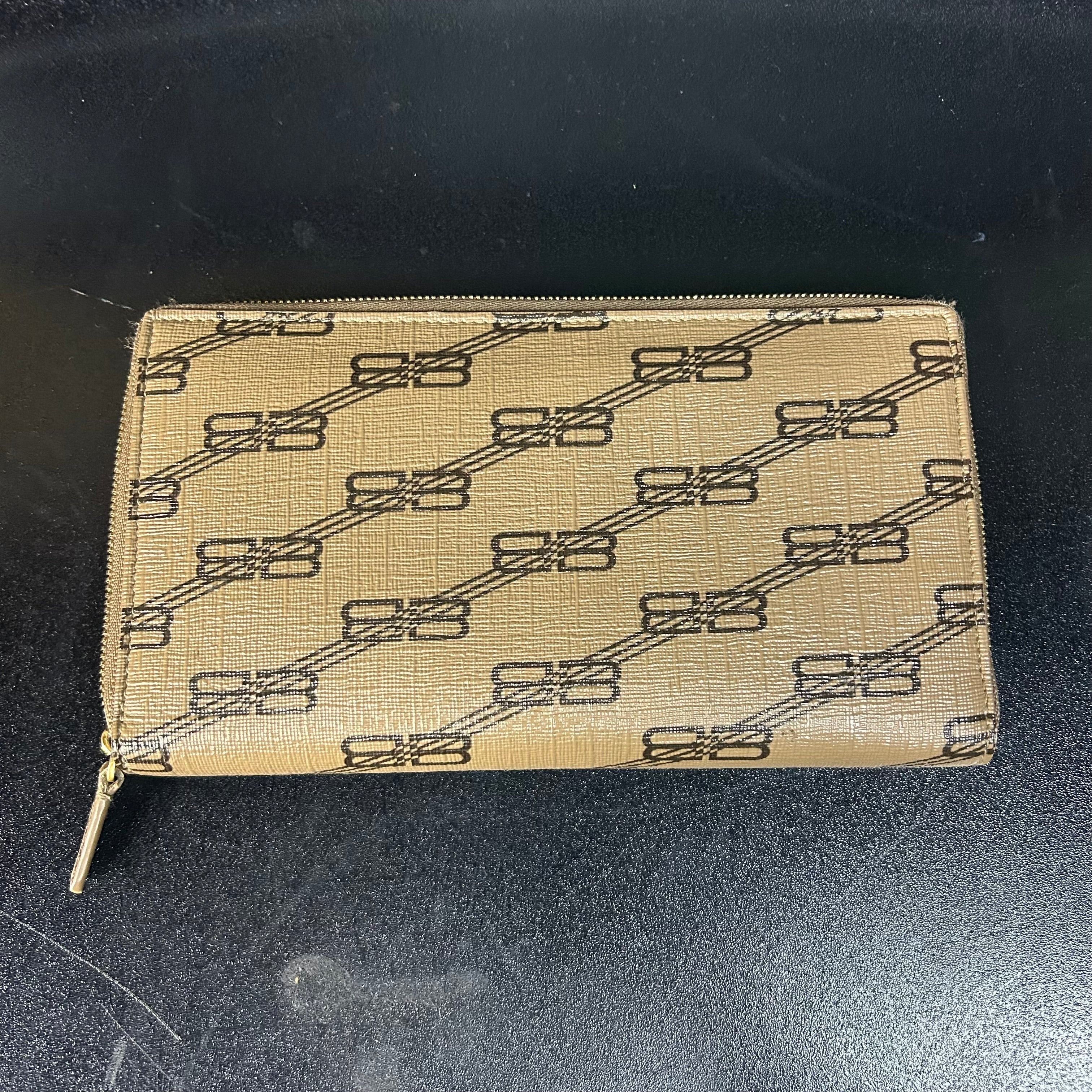 Balenciaga Balenciaga Brown Monogram Zip Around Clutch Bag Size ONE SIZE - 2 Thumbnail