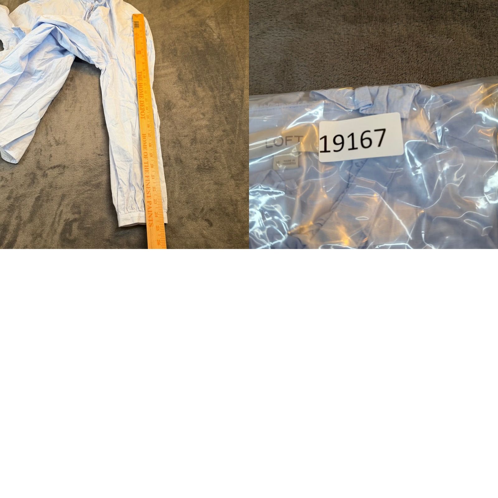 Loft LOFT Blouse Womens XL Light Blue Cotton Button Down Ruffle Trim Classic Shirt Small Details: Button, Collared, Long Sleeve, All Seasons, Workwear Size XL / US 12-14 / IT 48-50 - 8 Thumbnail
