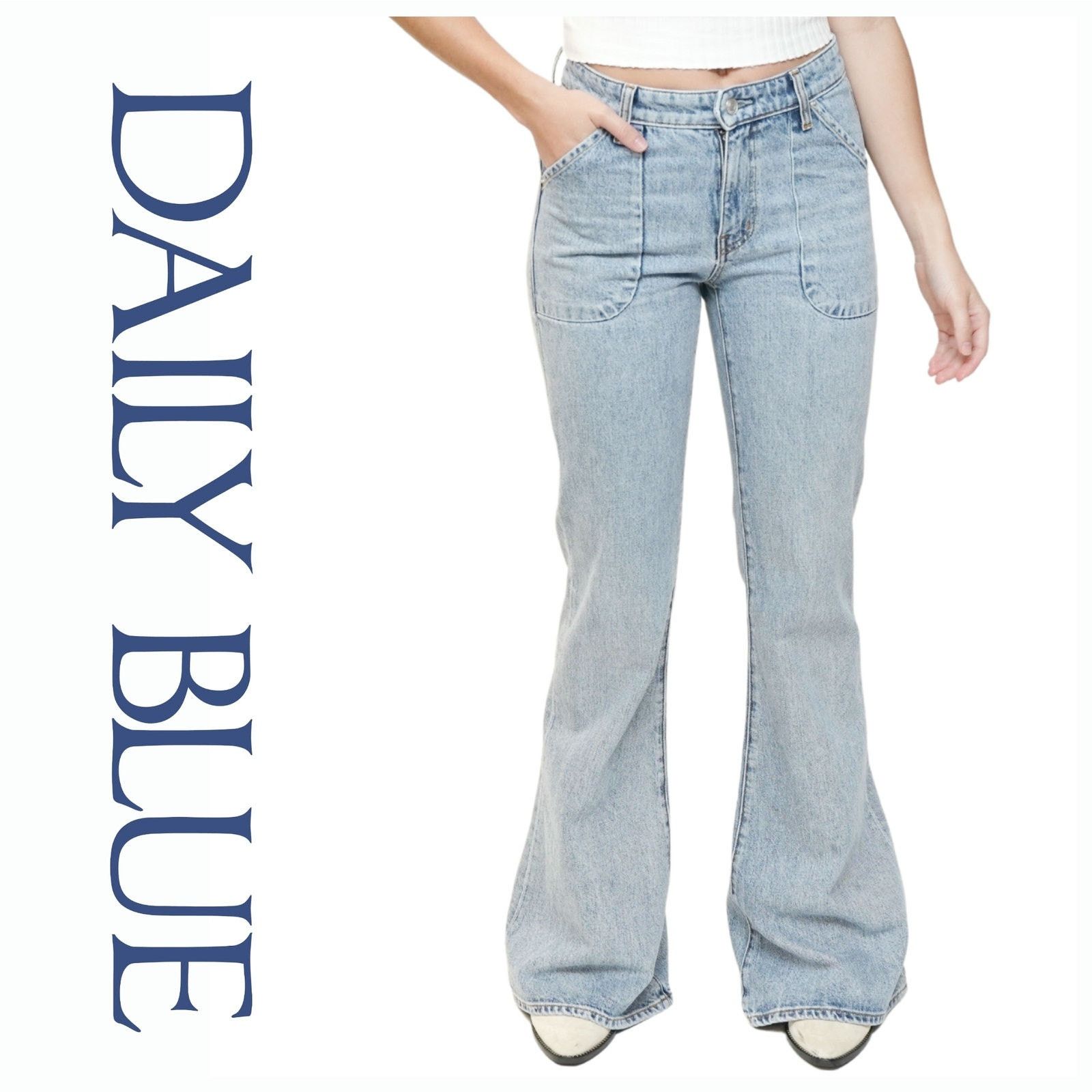 AG Adriano Goldschmied NWT Daily Blue Skye Bellbottom Flare Long Jeans Sz. 28x35 Size 28" / US 6 / IT 42 - 1 Thumbnail