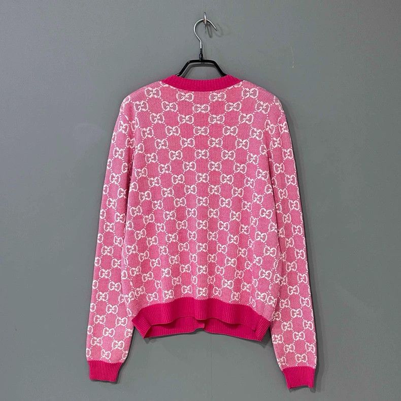 Gucci Gucci Pink full-print gold-button cardigan coat 2506-Nextar Size L / US 10 / IT 46 - 3 Thumbnail