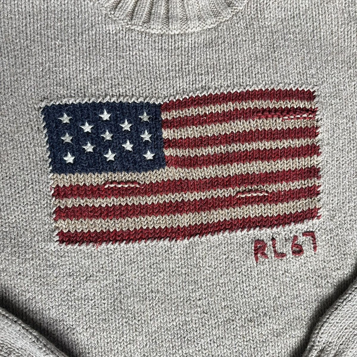 Polo Ralph Lauren Vintage Polo Ralph Lauren American Flag Mock Neck Sweater Size US S / EU 44-46 / 1 - 4 Thumbnail