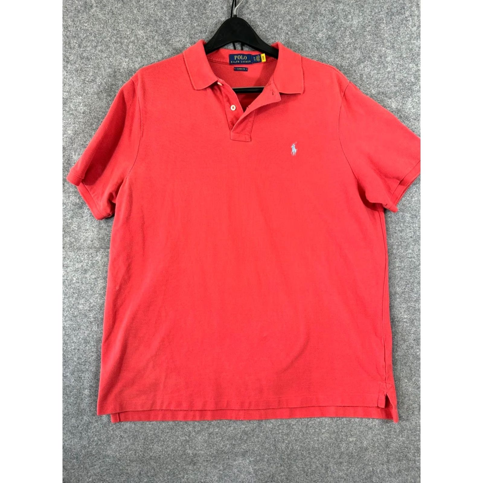 Polo Ralph Lauren Polo Ralph Lauren Polo Shirt Mens XL Red Button Front Classic Fit Short Sleeve Pony Logo Size US XL / EU 56 / 4 - 3 Thumbnail