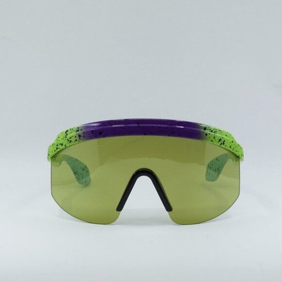Gucci GG1477S 001 Sunglasses Violet Shaded Green Shield