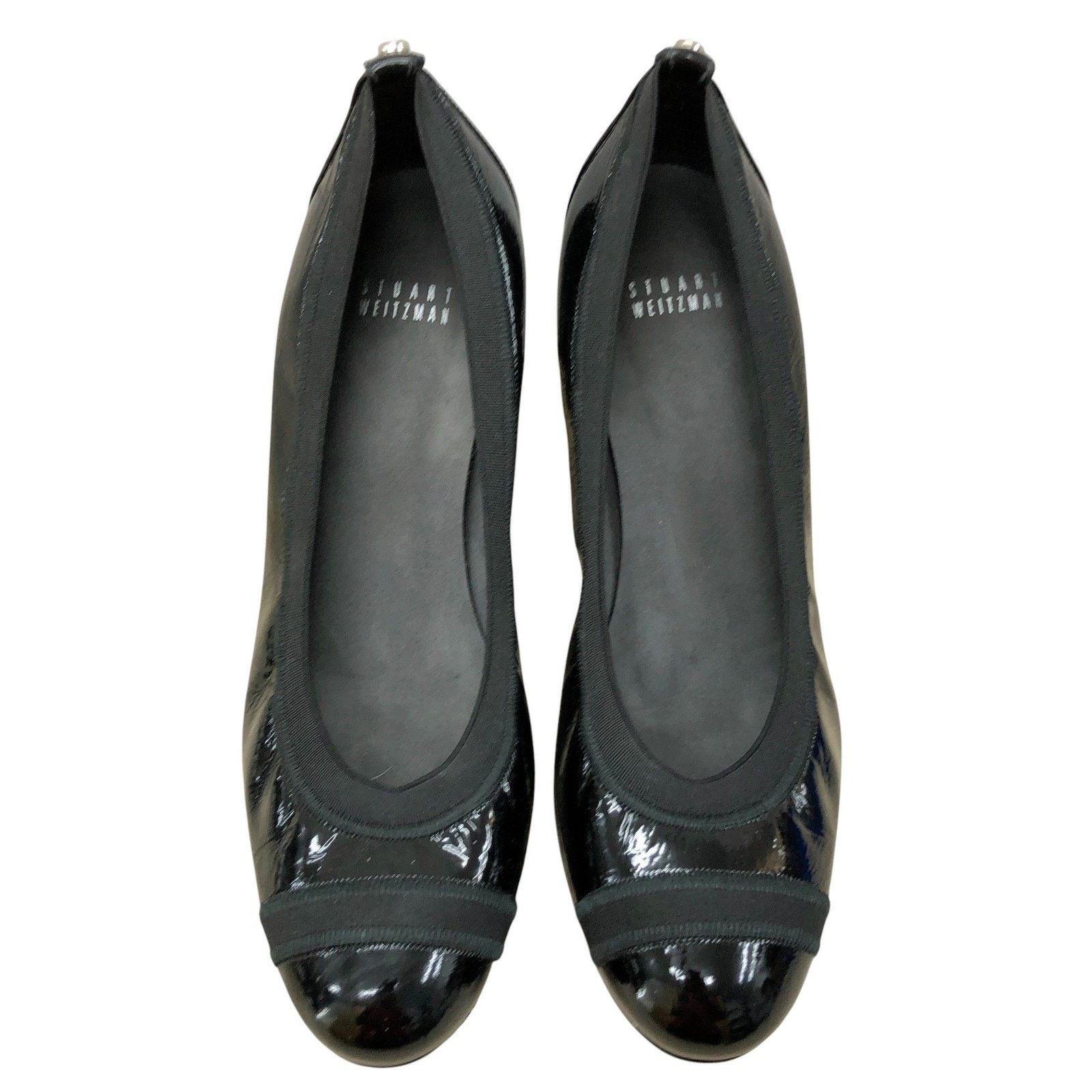 Stuart Weitzman Stuart Weitzman Pumps 9 Black Patent Leather Elastic Trim Size US 9 / IT 39 - 8 Thumbnail