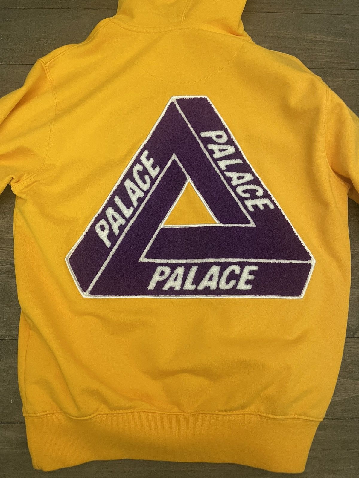 Palace PALACE TRI-CHENILLE HOOD YELLOW | Grailed
