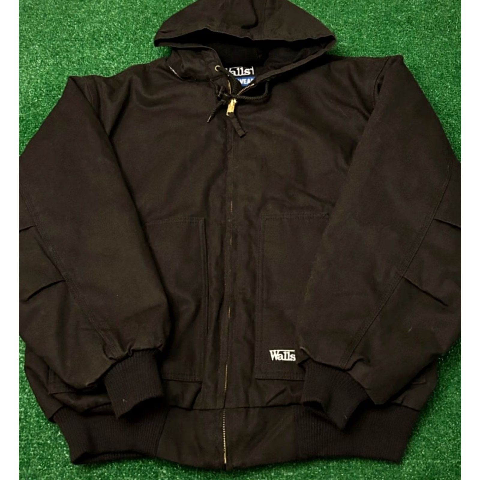 Walls VINTAGE Walls Work Wear Jacket Detroit Hoodie Black Canvas 90s Mens XXL Size US XXL / EU 58 / 5 - 4 Thumbnail