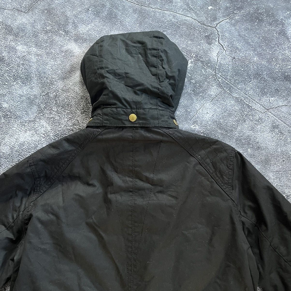 Barbour BARBOUR International Women's Hoodless Katana Wax Parka Size L / US 10 / IT 46 - 16 Thumbnail