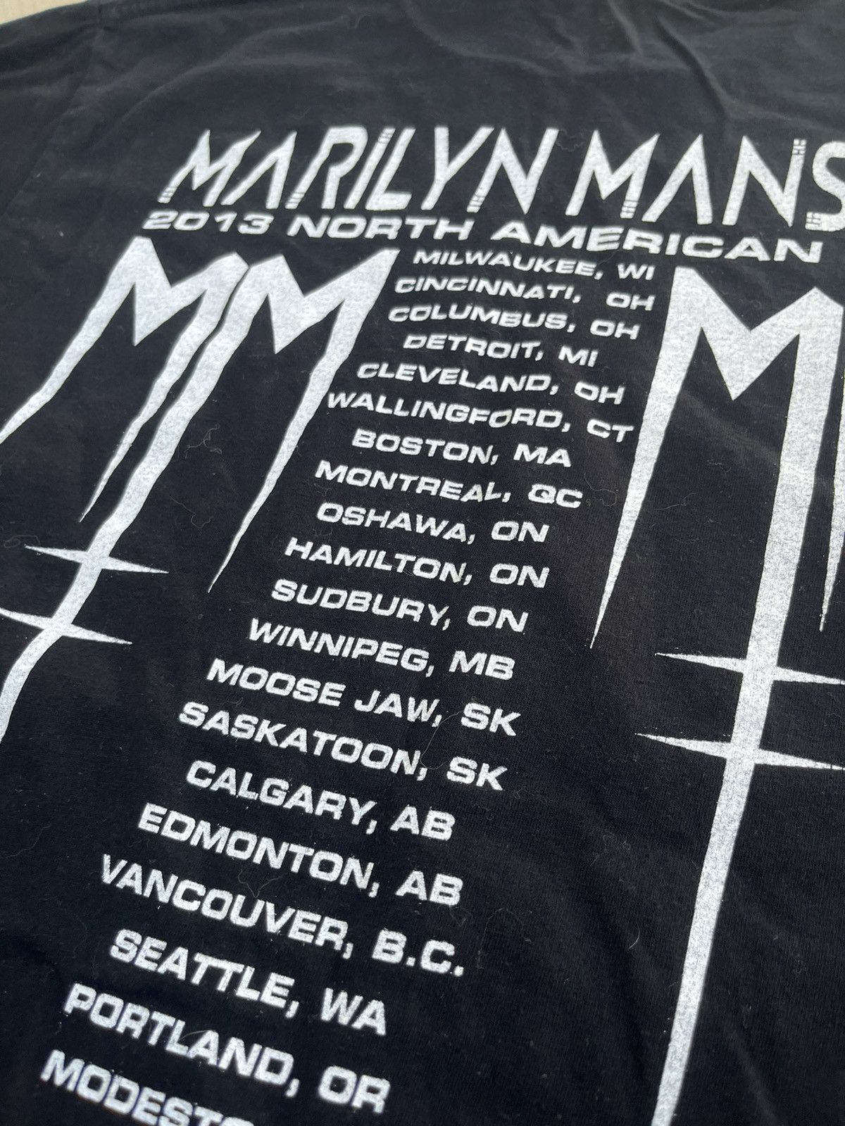 Vintage MARILYN MANSON TOUR BAND CONCERT SHIRT Size US L / EU 52-54 / 3 - 4 Thumbnail