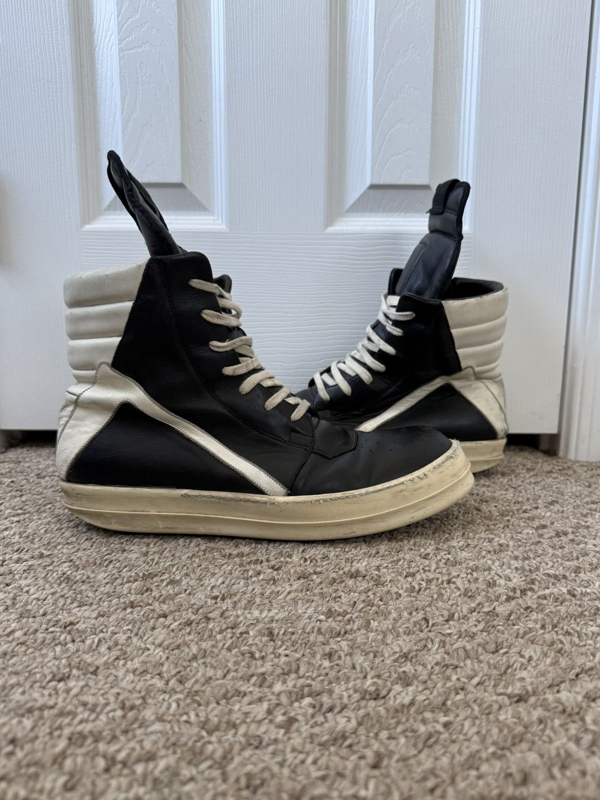 Rick Owens Rick Owens Pirarucu Fish Leather Geobaskets, Black 