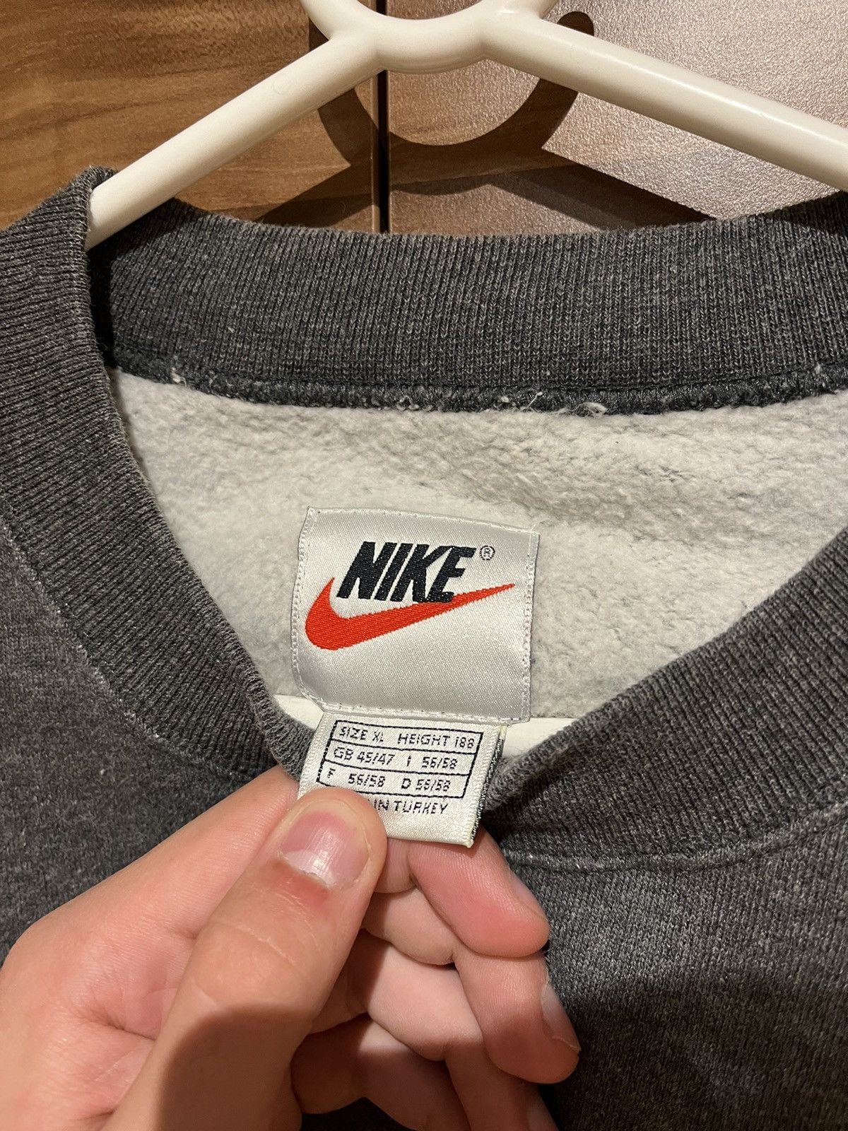 Nike Nike Vintage 90’s Sweatshirt Small Logo Grey Size US XL / EU 56 / 4 - 6 Thumbnail