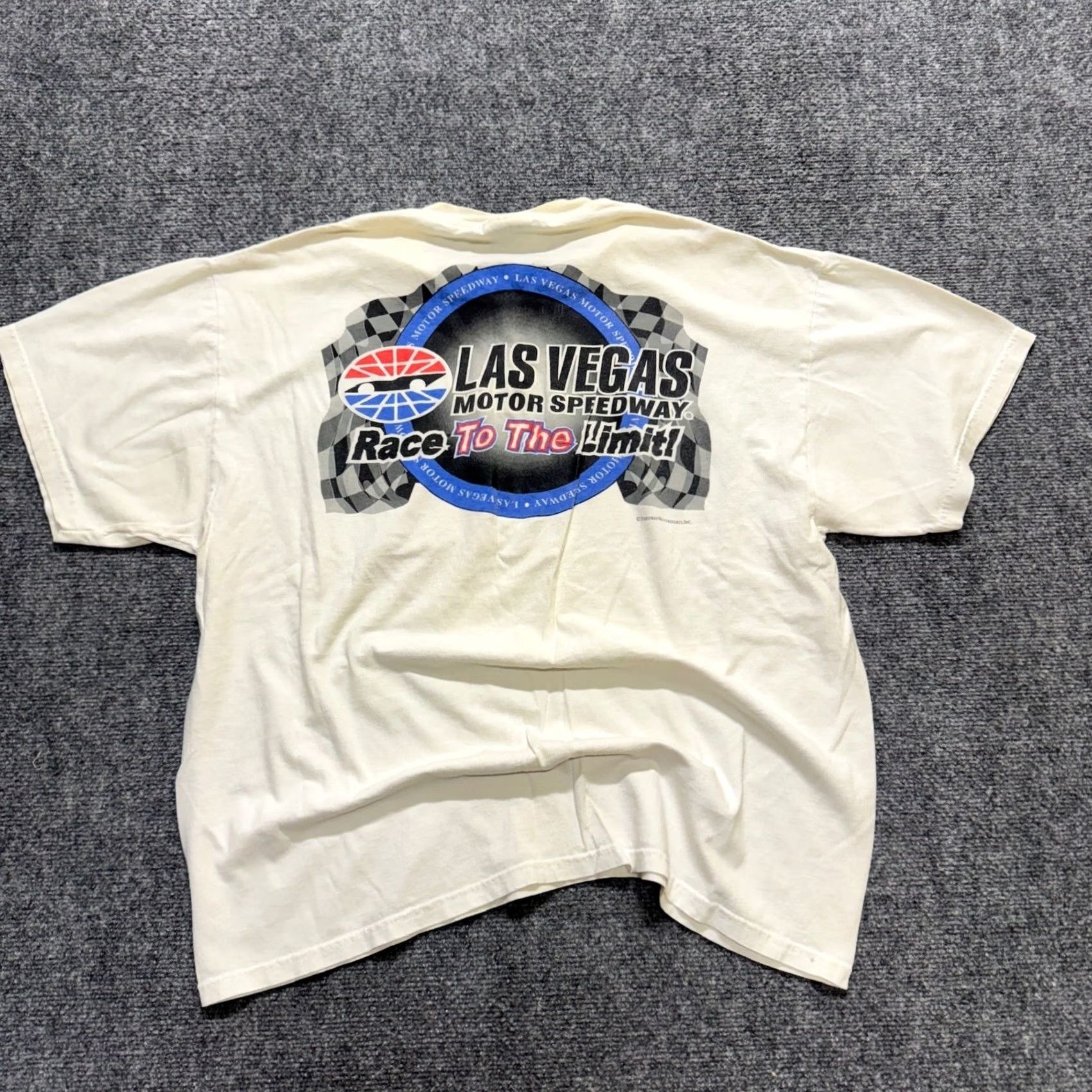 Hanes Hanes Las Vegas T-Shirt Men's XL White Cotton Motor Speedway Race To The Limit XS? Size US XL / EU 56 / 4 - 2 Thumbnail
