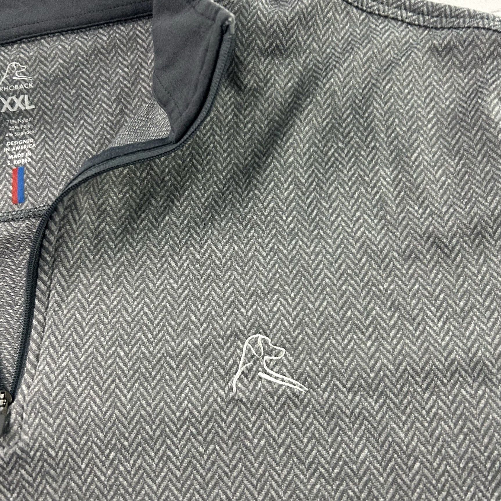 Vintage Rhoback Herringbone Pullover 1/4 Zip Golf Jacket Men’s XXL Gray Shirt Men’s 2XL Gray Golf 1/4 Zip Pullover Jacket Rhoback Size US XXL / EU 58 / 5 - 2 Thumbnail