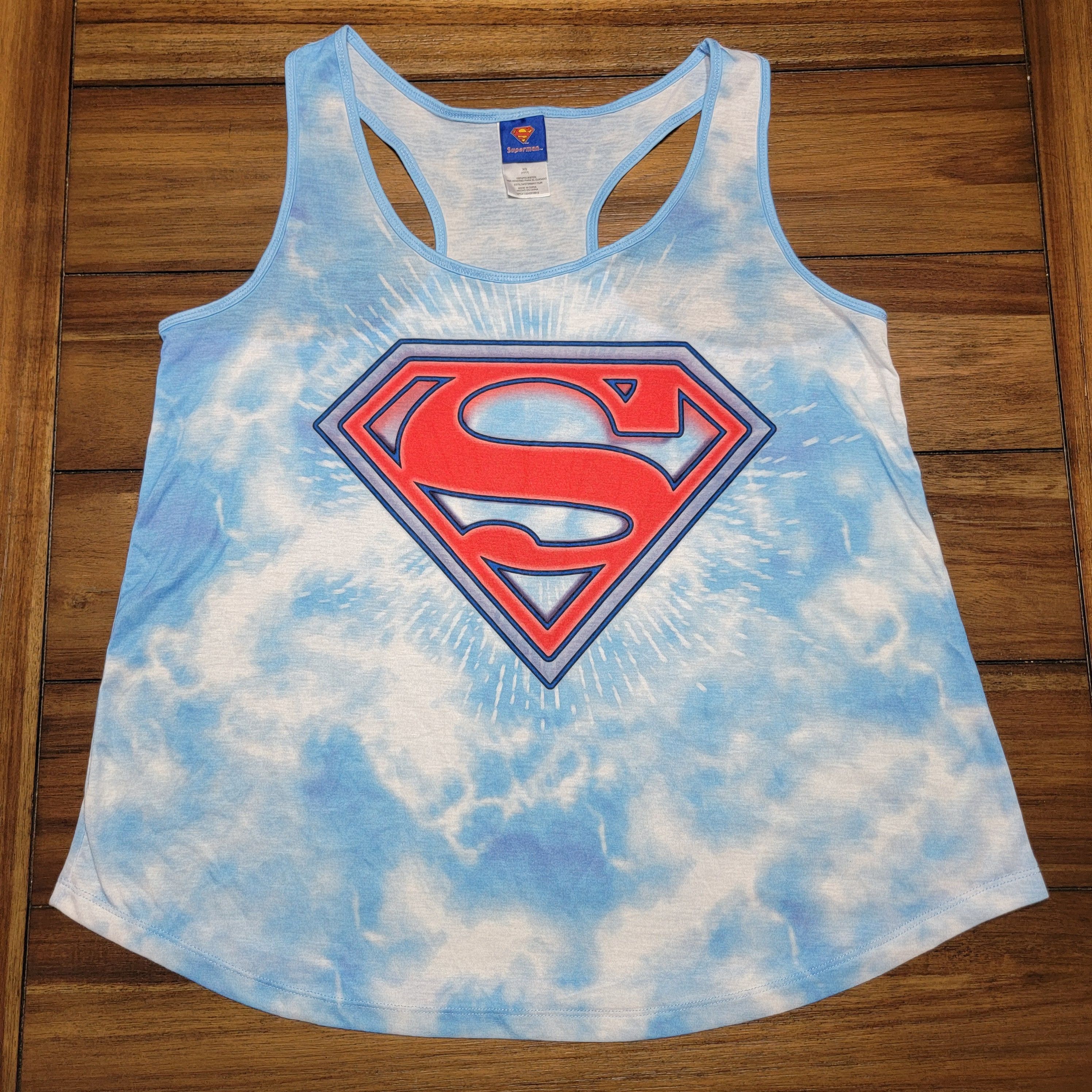 Other Superman Graphic Sky Blue Tank Top - Size Junior XL (15-17) Size XL / US 12-14 / IT 48-50 - 1 Thumbnail