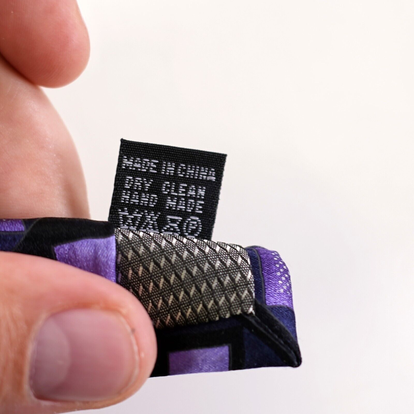 Croft & Barrow Croft & Barrow Purple Tan Geometric Print Long Silk Tie Size ONE SIZE - 5 Thumbnail