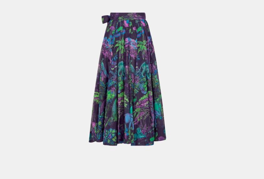 Dior o1w1db10824 Mid-Length Pleated Skirt in Multicolor Size 25" / US 0 / IT 36 - 2 Thumbnail