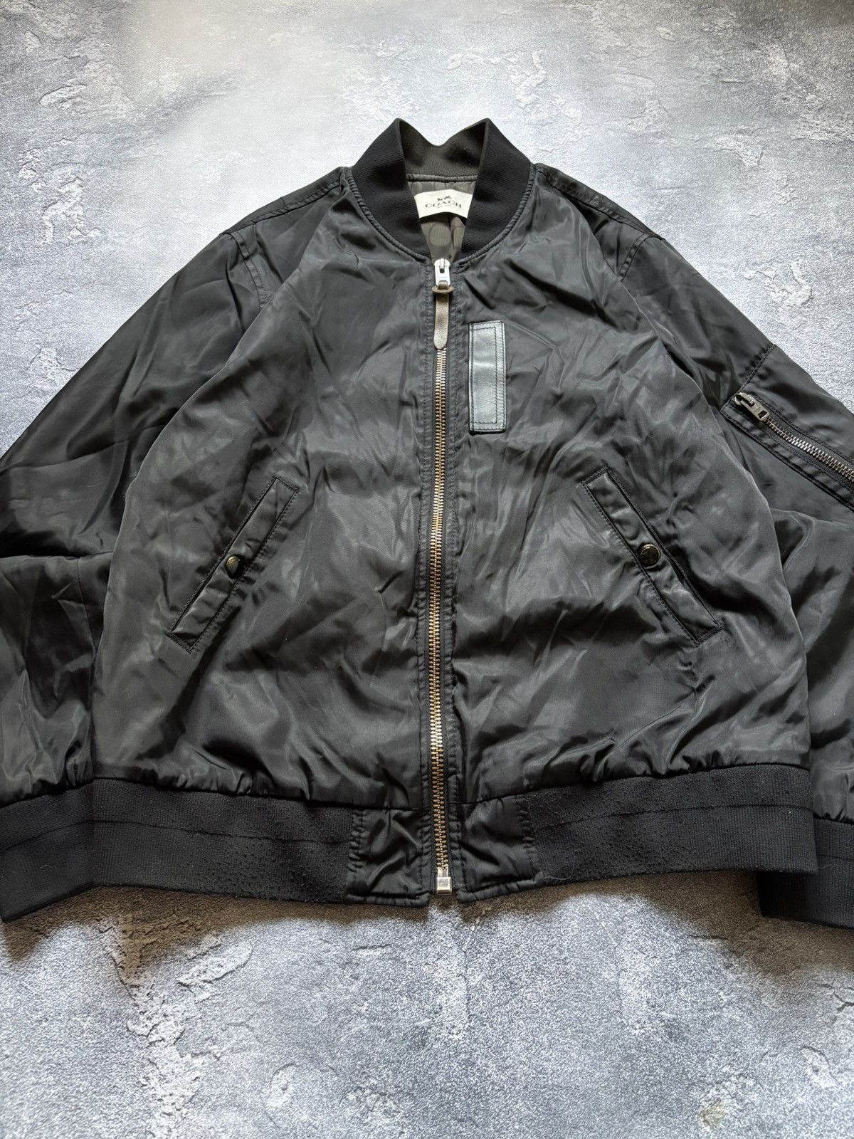 Coach Coach Luxury Monogram MA-1 Nylon Bomber Jacket Size L Rare Size US L / EU 52-54 / 3 - 3 Thumbnail