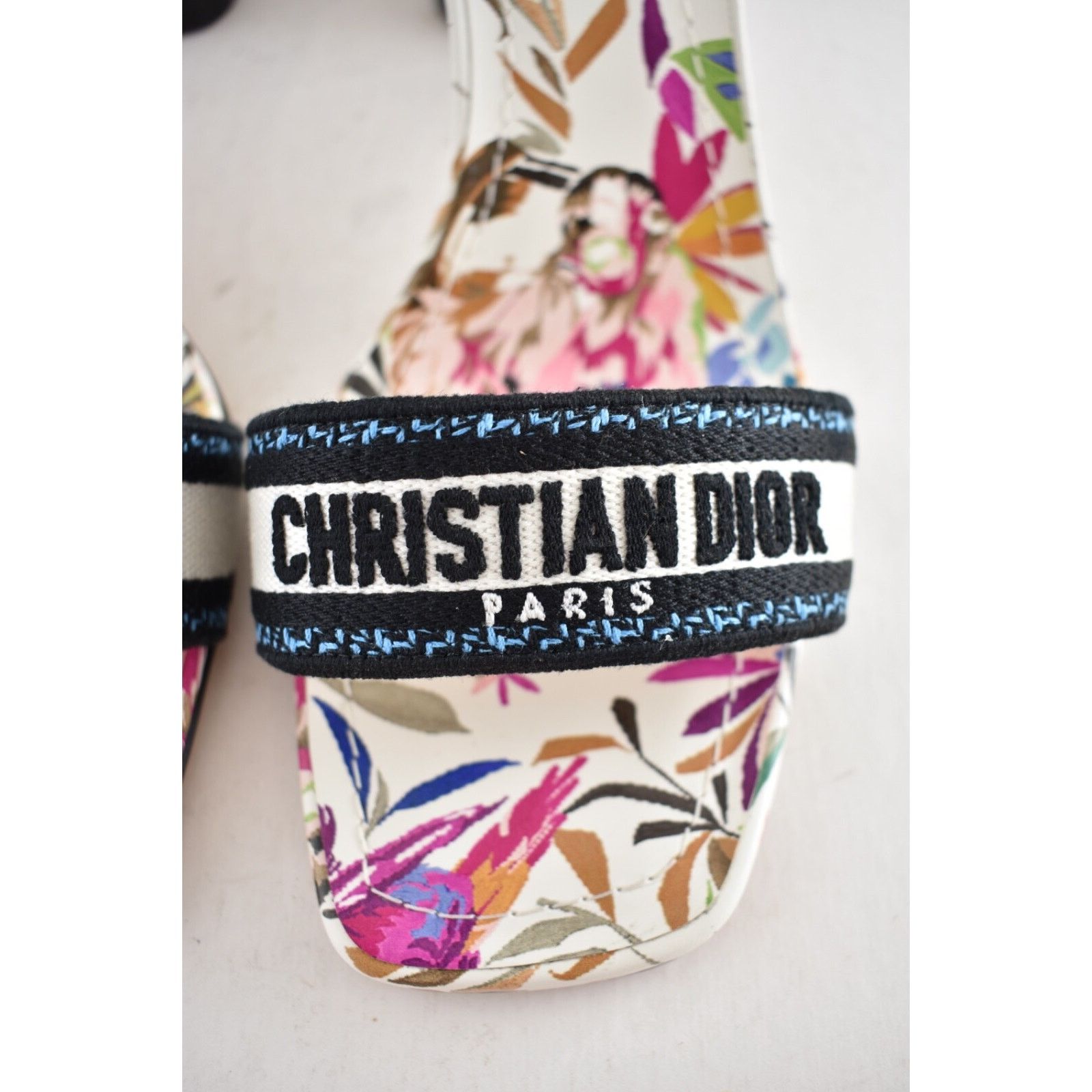 Dior Dior TDJ Fantastica Black Blue Dway Heeled Sandal Ankle Size US 9.5 / IT 39.5 - 8 Thumbnail