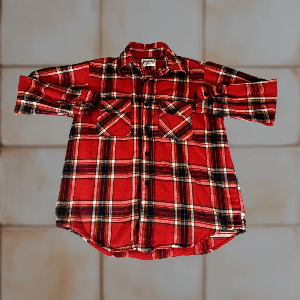Vintage VINTAGE Five Brother Flannel Shirt Mens M Red Plaid Button-Up Workwear 80s Mens Size US M / EU 48-50 / 2 - 1 Thumbnail
