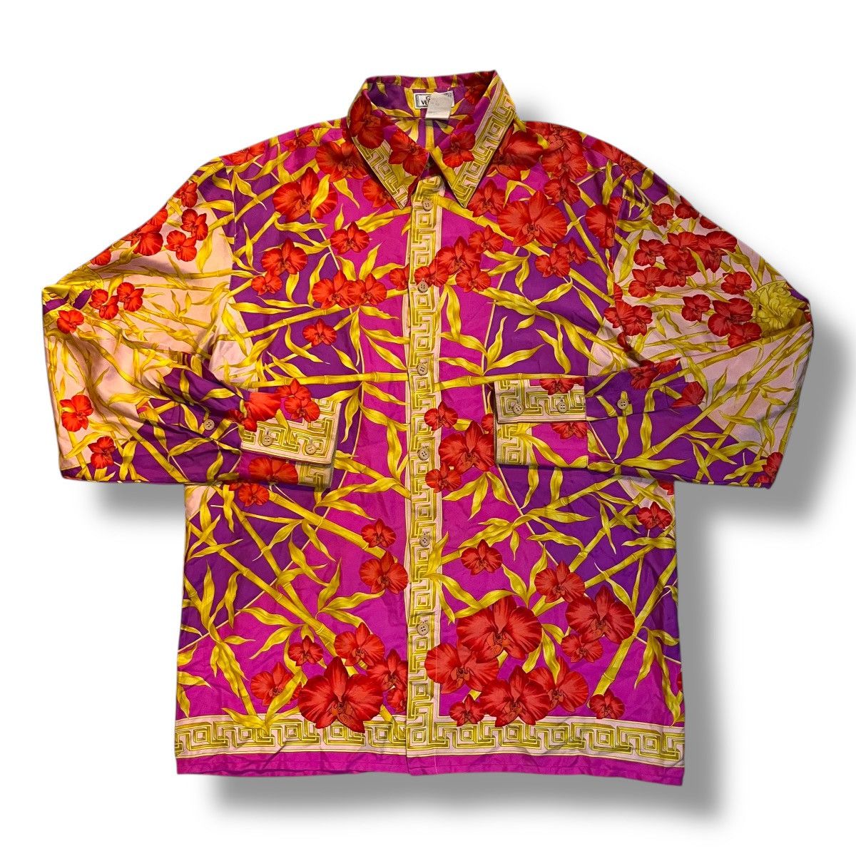 Versace Vintage versace long sleeve baroque button ups shirt Size US M / EU 48-50 / 2 - 4 Thumbnail