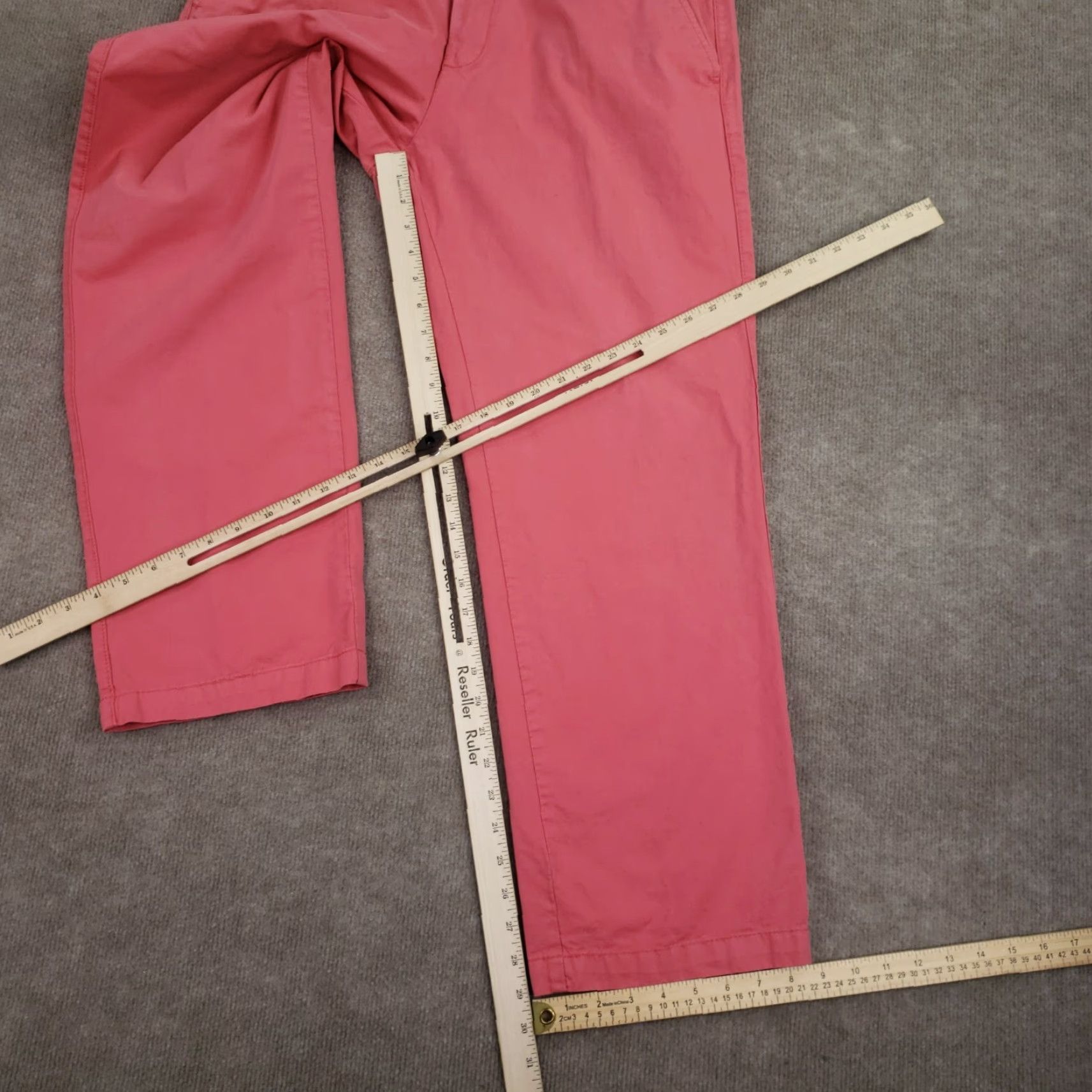 Vintage Charleston Threads Chino Pants Mens 35x30 Pink Straight Fit Size US 35 - 2 Thumbnail