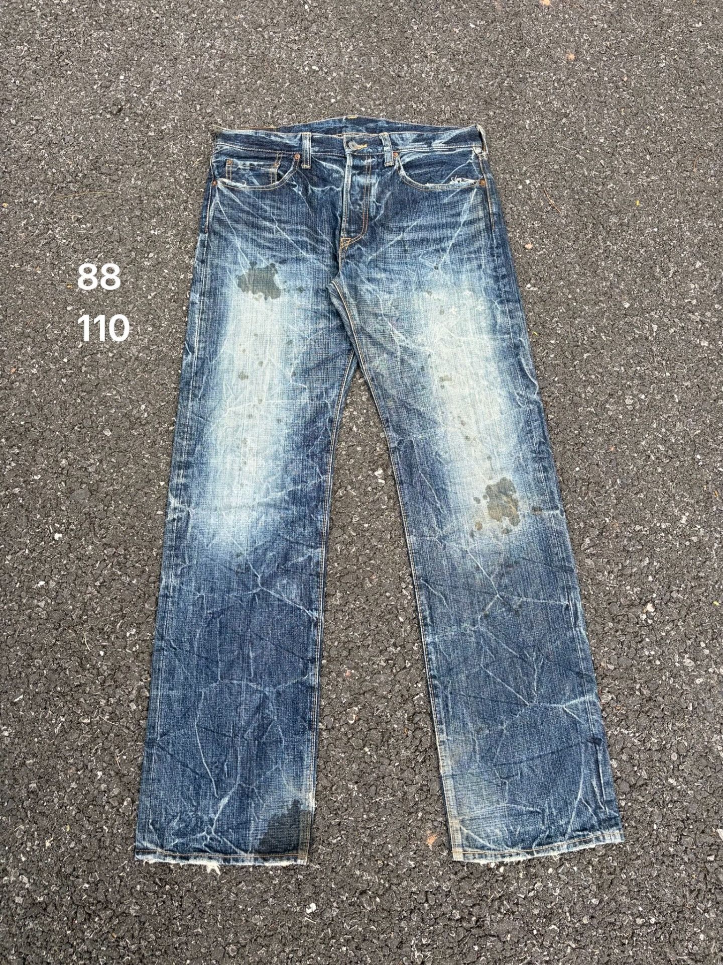 Vintage Vintage ETERNAL 00s Washed Blue Jeans Size US 35 - 1 Thumbnail