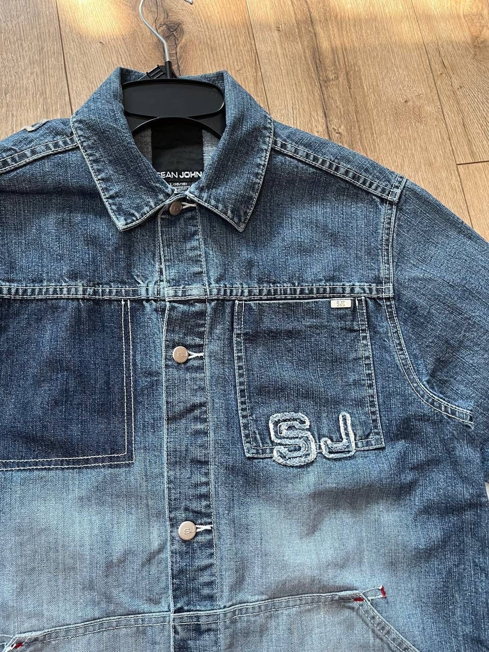 Sean John SEAN JOHN Vintage Distressed Logo Denim Jacket Size US S / EU 44-46 / 1 - 10 Thumbnail