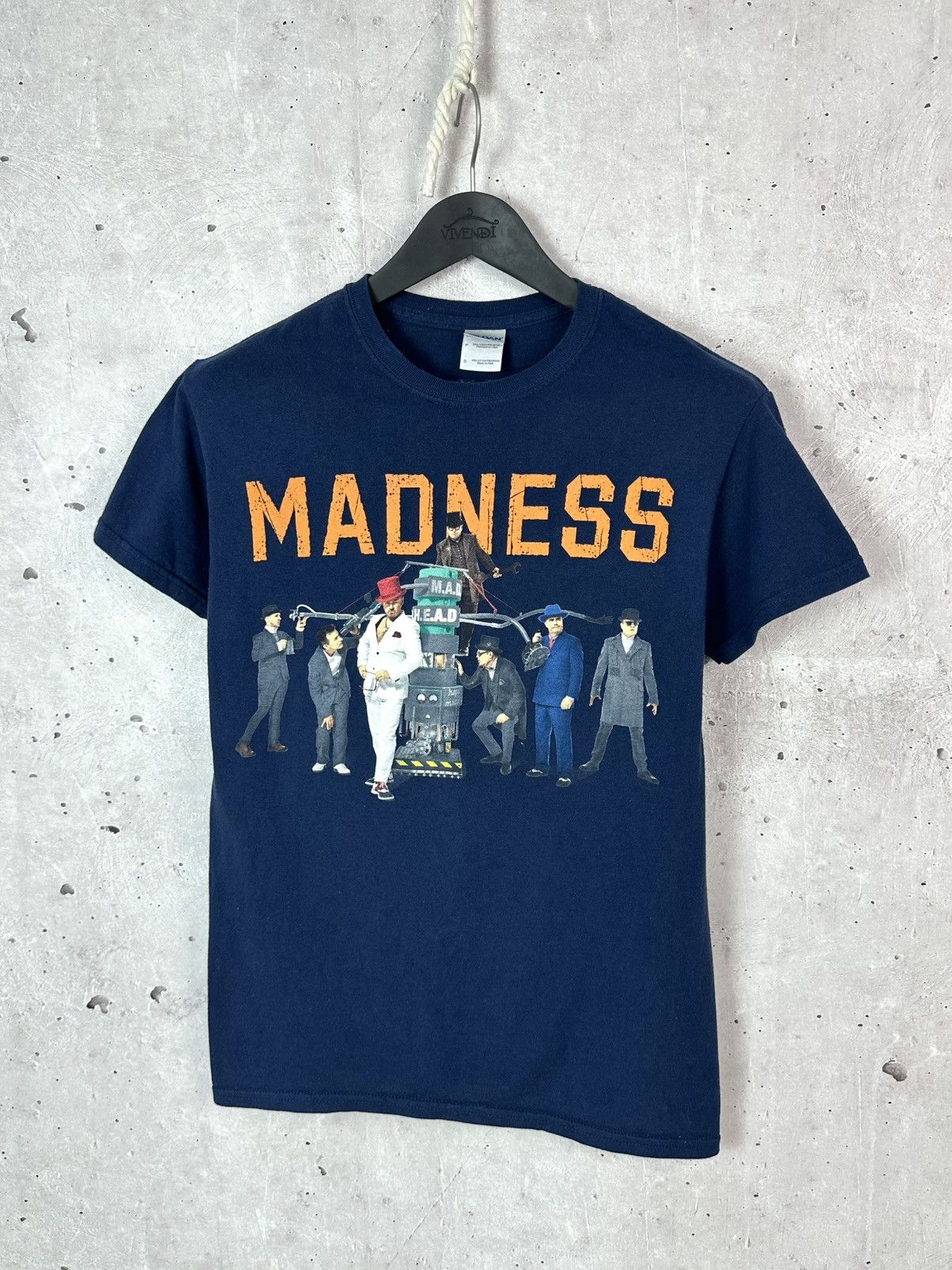 Band Tees Vintage Madness Mad Head Blue Cotton T-shirt Size US S / EU 44-46 / 1 - 1 Thumbnail