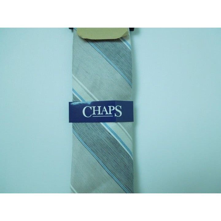 Chaps Chaps Harper Stripe Gray Neck Tie- NWT Size ONE SIZE - 3 Thumbnail