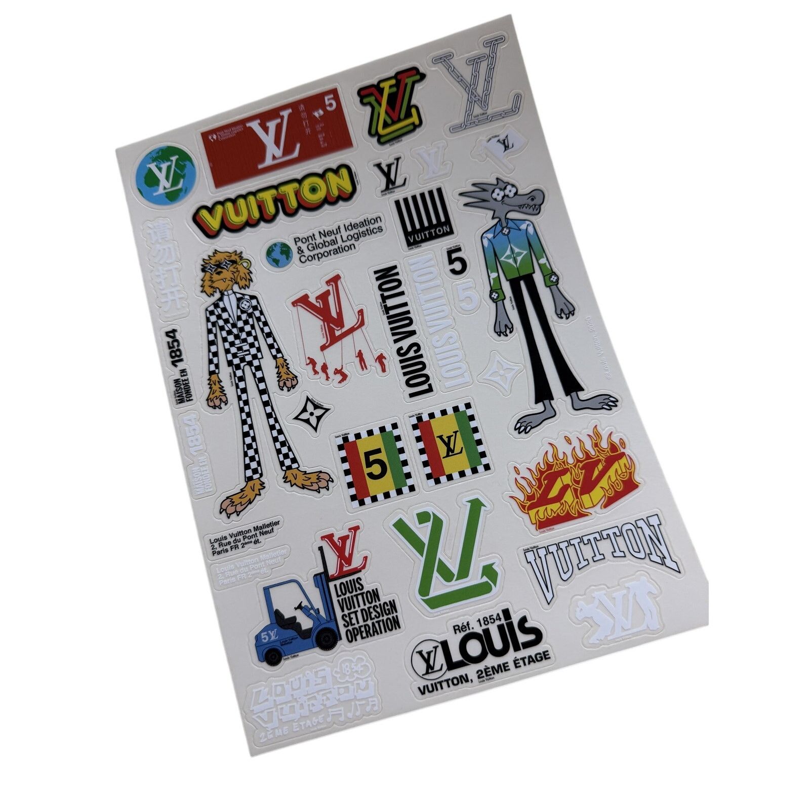 Louis Vuitton Louis Vuitton Virgil Abloh LV Friends Sticker Pack One Sheet Size ONE SIZE - 3 Thumbnail